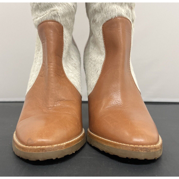 Michael Kors Collection Leather & Sheared Calf Heeled Boots Size 8 FS BnftsChrty - Picture 3 of 14